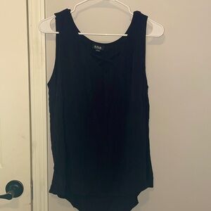 Black sleeveless blouse